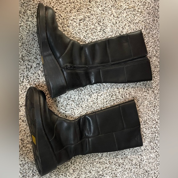 Y2K Dr Marten Calf High Platform Heel Round Toe Airwair Boots - Picture 2 of 12